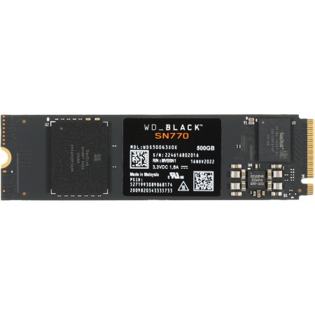 Накопитель SSD WD S PCIe 4.0 x4 500GB WDS500G3X0E Black SN770 M.2 2280