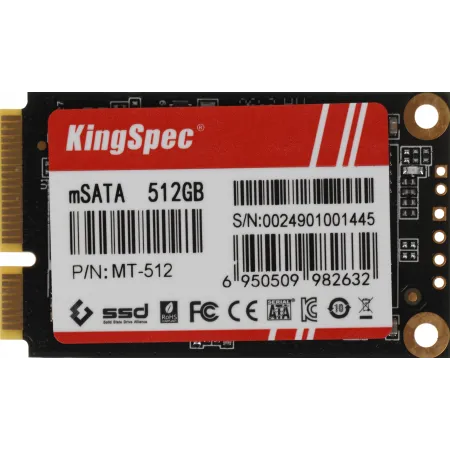 Накопитель SSD Kingspec mSATA 512Gb MT-512 MT Series mSATA