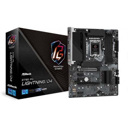 Материнская плата Asrock Z790 PG LIGHTNING/D4 Soc-1700 Intel Z790 4xDDR4 ATX AC`97 8ch(7.1) 2.5Gg RAID+HDMI