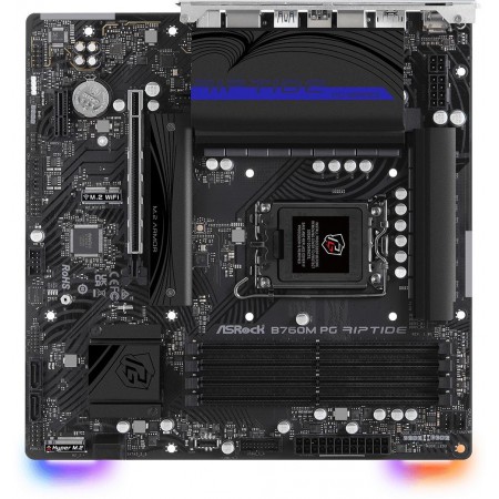 Материнская плата Asrock B760M PG RIPTIDE Soc-1700 Intel B760 4xDDR5 mATX AC`97 8ch(7.1) 2.5Gg RAID+HDMI+DP