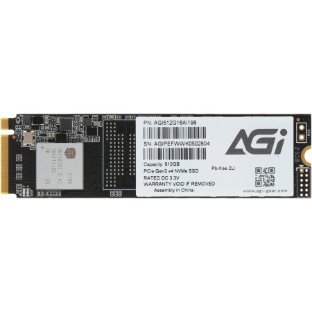 Накопитель SSD AGi PCIe 3.0 x4 512GB AGI512G16AI198 AI198 M.2 2280