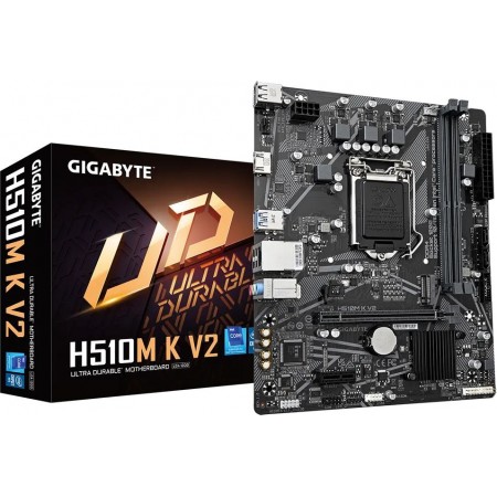 Материнская плата Gigabyte H510M K V2 Soc-1200 Intel H470 2xDDR4 mATX AC`97 8ch(7.1) GbLAN+HDMI