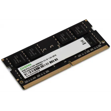 Память DDR4 8Gb 2666MHz Digma DGMAS42666008D RTL PC4-21300 CL19 SO-DIMM 260-pin 1.2В dual rank Ret