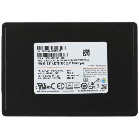 Накопитель SSD Samsung SATA-III 1920GB MZ7L31T9HBNA-00A07 PM897 2.5" 3 DWPD OEM