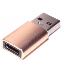 Адаптер Premier 6-071 USB 2.0 A(m) USB Type-C (f) золотистый (пакет)