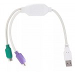 Кабель Premier 6-082-PS2 USB 2.0 A(m) PS/2 (f) 0.1м серый (пакет)