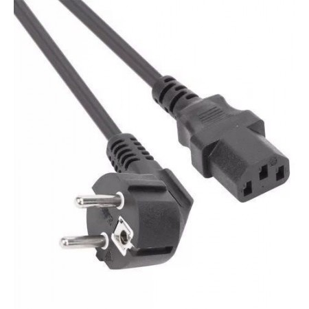 Кабель Premier 5-280L IEC C13 Евровилка угловой 1.8м (5-280L(0.5) 1.8) черный (Bulk)