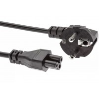 Кабель Premier 5-282CU IEC C5 (3-pin) Евровилка угловой 1.8м (5-282CU(0.75) 1.8) черный (Bulk)