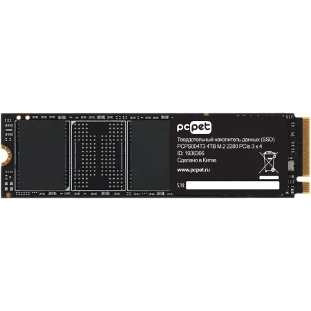Накопитель SSD PC Pet PCIe 3.0 x4 4TB PCPS004T3 M.2 2280 OEM