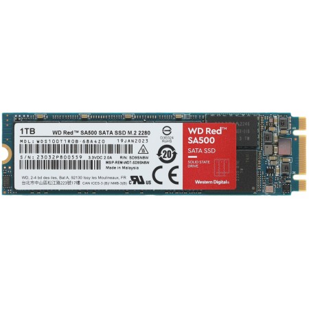 Накопитель SSD WD SATA-III 1TB WDS100T1R0B Red SA500 M.2 2280