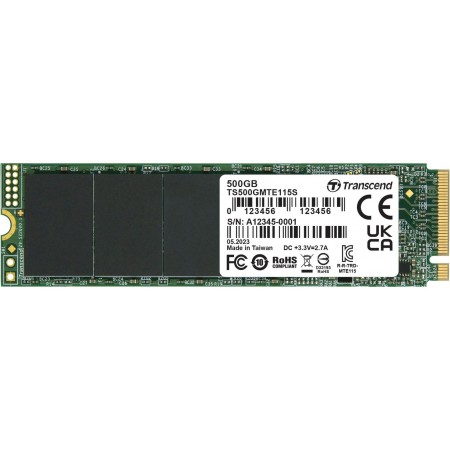 Накопитель SSD Transcend PCIe 3.0 x4 500GB TS500GMTE115S 115S M.2 2280 0.2 DWPD