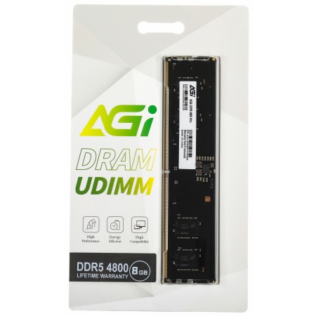 Память DDR5 8GB 4800MHz AGi AGI480008UD238 RTL PC5-38400 CL40 DIMM 288-pin 1.1В single rank Ret