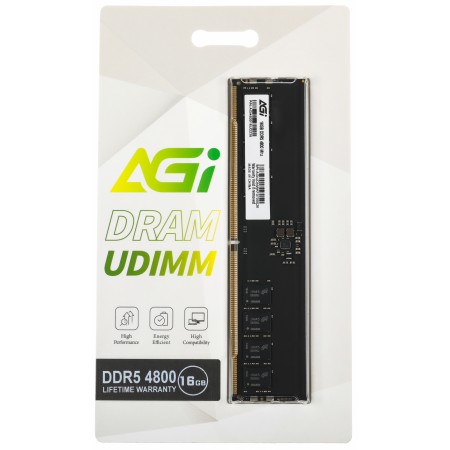 Память DDR5 16GB 4800MHz AGi AGI480016UD238 RTL PC5-38400 CL40 DIMM 288-pin 1.1В single rank Ret