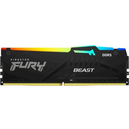 Память DDR5 16Gb 4800MHz Kingston KF548C38BBA-16 Fury Beast RTL Gaming PC5-38400 CL38 DIMM 288-pin 1.1В Intel single rank с радиатором Ret