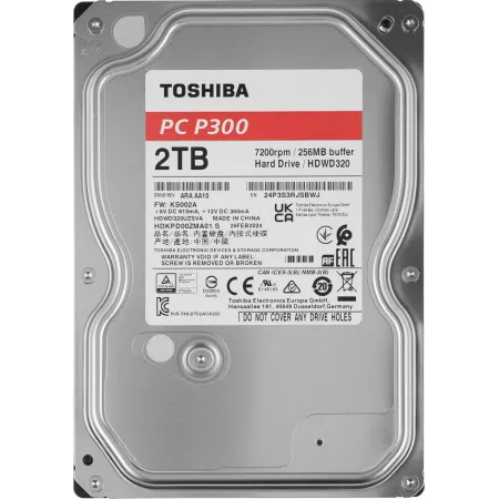 Жесткий диск Toshiba SATA-III 2TB HDWD320UZSVA Desktop P300 4KN (7200rpm) 256Mb 3.5"