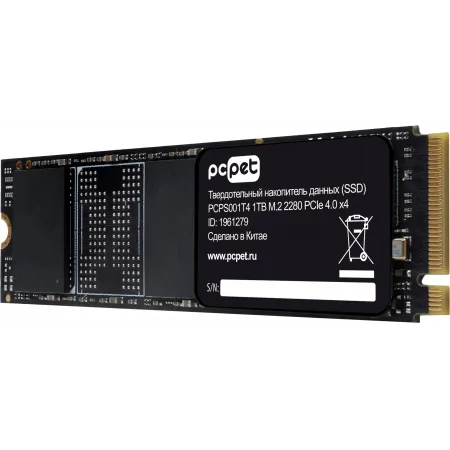 Накопитель SSD PC Pet PCIe 4.0 x4 1TB PCPS001T4 M.2 2280 OEM