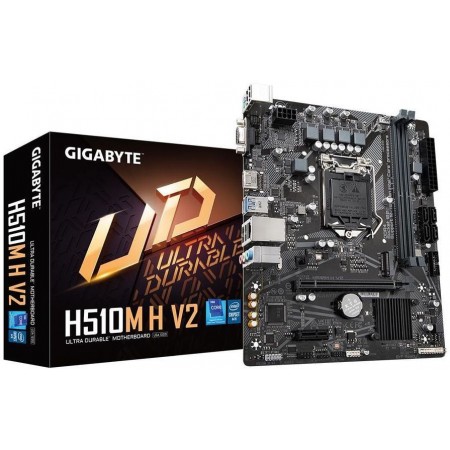 Материнская плата Gigabyte H510M H V2 Soc-1200 Intel H470 2xDDR4 mATX AC`97 8ch(7.1) GbLAN+VGA+HDMI