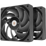 Вентилятор для корпуса Thermaltake Toughfan 12 Pro 120х120x25 черный 4-pin 22.6дБ (упак.:2шт) (CL-F159-PL12BL-A) Ret