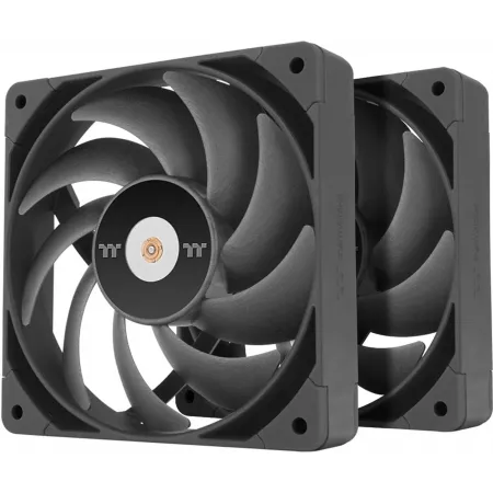 Вентилятор для корпуса Thermaltake Toughfan 12 Pro 120х120x25 черный 4-pin 22.6дБ (упак.:2шт) (CL-F159-PL12BL-A) Ret