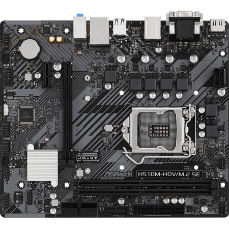 Материнская плата Asrock H510M-HDV/M.2 SE Soc-1200 Intel H470 2xDDR4 mATX AC`97 8ch(7.1) GbLAN+VGA+DVI+HDMI