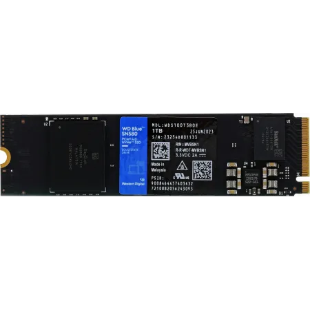 Накопитель SSD WD S PCIe 4.0 x4 1TB WDS100T3B0E Blue SN580 M.2 2280