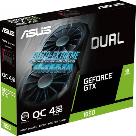 Видеокарта Asus PCI-E DUAL-GTX1650-O4GD6-P-EVO NVIDIA GeForce GTX 1650 4Gb 128bit GDDR6 1755/12000 DVIx1 HDMIx1 DPx1 HDCP Ret