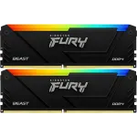 Память DDR4 2x16GB 3200MHz Kingston KF432C16BB12AK2/32 Fury Beast RGB RTL Gaming PC4-25600 CL16 DIMM 288-pin 1.35В dual rank с радиатором Ret