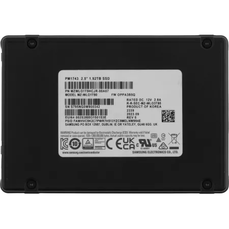 Накопитель SSD Samsung PCIe 5.0 x4 1920GB MZWLO1T9HCJR-00A07 PM1743 Enterprise 2.5" 1 DWPD