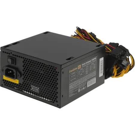 Блок питания Exegate ATX 750W 750PPE 80+ (20+4pin) APFC 120mm fan 6xSATA