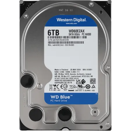 Жесткий диск WD SATA-III 6TB WD60EZAX Desktop Blue (5400rpm) 256Mb 3.5"