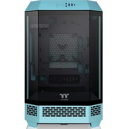 Корпус Thermaltake The Tower 300 Turquoise голубой без БП miniITX 8x120mm 6x140mm 2xUSB3.0 audio bott PSU