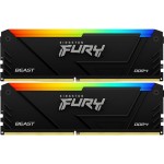 Память DDR4 2x32GB 3600MHz Kingston KF436C18BB2AK2/64 Fury Beast Black RGB RTL Gaming PC4-28800 CL18 DIMM 288-pin 1.35В dual rank с радиатором Ret