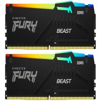 Память DDR5 2x16GB 5200MHz Kingston KF552C36BBEAK2-32 Fury Beast Expo RGB RTL Gaming PC5-41600 CL36 DIMM 288-pin 1.25В kit single rank с радиатором Ret