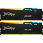 Память DDR5 2x16GB 5600MHz Kingston KF556C36BBEAK2-32 Fury Beast Expo RGB RTL Gaming PC5-44800 CL36 DIMM 288-pin 1.25В kit single rank с радиатором Ret