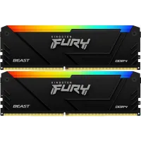 Память DDR4 2x8GB 3200MHz Kingston KF432C16BB2AK2/16 Fury Beast RGB RTL Gaming PC4-25600 CL16 DIMM 288-pin 1.35В kit dual rank с радиатором Ret