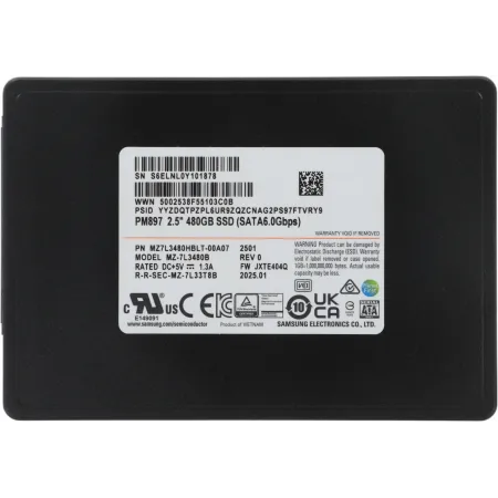 Накопитель SSD Samsung SATA-III 480GB MZ7L3480HBLT-00A07 PM897 2.5" 3 DWPD OEM