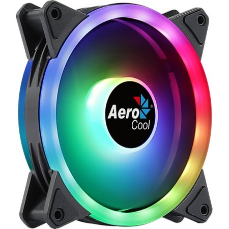 Вентилятор для корпуса Aerocool Duo 12 ARGB 120х120x25 черный 6-pin 19.7дБ (DUO 12 ARGB) Ret