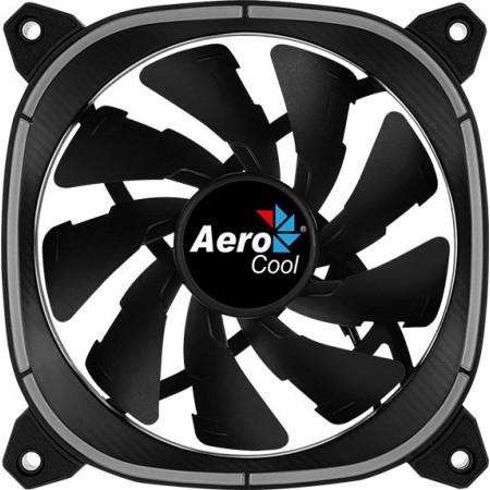 Вентилятор для корпуса Aerocool Astro 12 ARGB 120х120x25 черный 6-pin 17.5дБ (ASTRO 12 ARGB) Ret