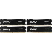 Память DDR4 4x4GB 2666MHz Kingston KF426C16BBK4/16 Fury Beast Black RTL Gaming PC4-21300 CL16 DIMM 288-pin 1.2В single rank с радиатором Ret