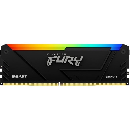 Память DDR4 16GB 3200MHz Kingston KF432C16BB2A/16 Fury Beast RGB RTL Gaming PC4-25600 CL16 DIMM 288-pin 1.35В single rank с радиатором Ret