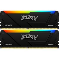 Память DDR4 2x8GB 3600MHz Kingston KF436C17BB2AK2/16 Fury Beast RGB RTL Gaming PC4-28800 CL17 DIMM 288-pin 1.35В kit single rank с радиатором Ret