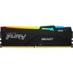 Память DDR5 8GB 4800MHz Kingston KF548C38BBA-8 Fury Beast RGB RTL Gaming PC5-38400 CL38 DIMM 288-pin 1.1В Intel single rank с радиатором Ret