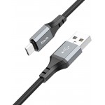 Кабель Hoco X86 Micro Spear X86 MICRO USB (m)-micro USB (m) 1м черный коробка