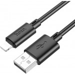 Кабель Hoco X88 Gratified USB (m)-Lightning (m) 1м черный коробка