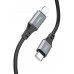 Кабель Hoco X92 Honest PD USB Type-C (m)-Lightning (m) 3м черный коробка