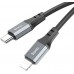 Кабель Hoco X92 Honest PD USB Type-C (m)-Lightning (m) 3м черный коробка