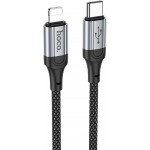 Кабель Hoco X102 Fresh iP USB Type-C (m)-Lightning (m) 1м черный коробка