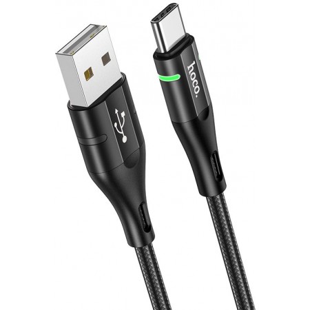 Кабель Hoco U93 Shadow Type-C USB (m)-USB Type-C (m) 1.2м черный коробка