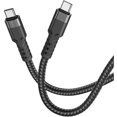 Кабель Hoco U110 Type-C to Type-C USB Type-C (m)-USB Type-C (m) 1.2м черный коробка