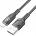 Кабель Hoco U120 iP USB (m)-Lightning (m) 1.2м черный коробка